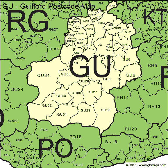 gu postcode map